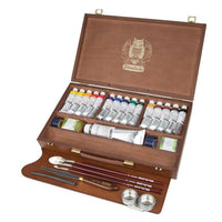 Schmincke MUSSINI drvena kutija s bojama 15 x 35 ml i bijelom 150 ml