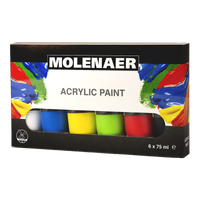 Set akrilnih boja Molenaer 6 x 75 ml - mix boja
