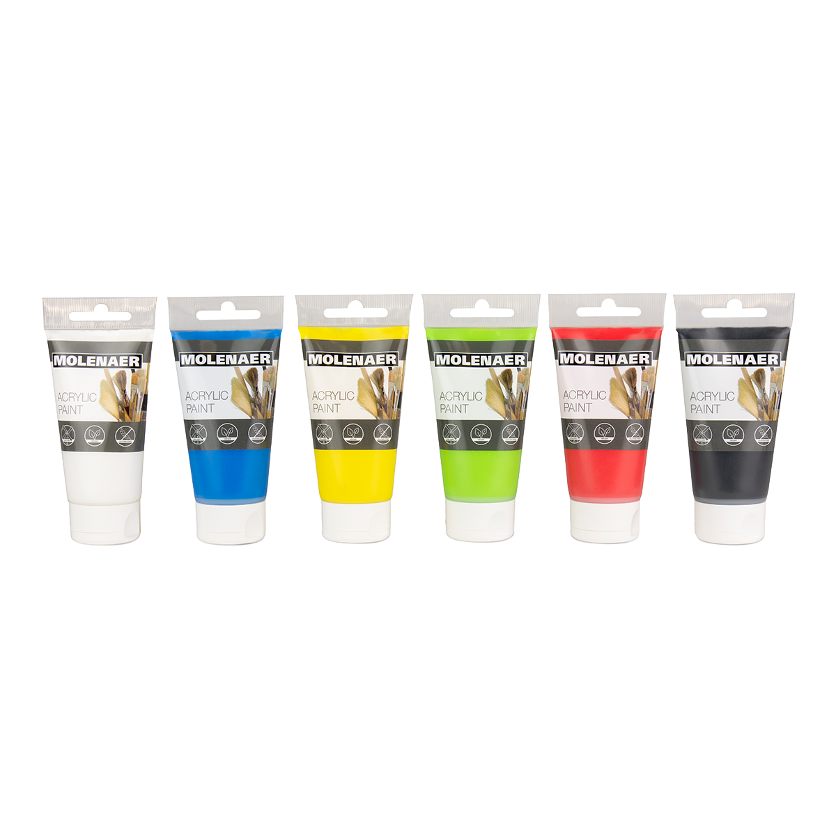 Set akrilnih boja Molenaer 6 x 75 ml - mix boja