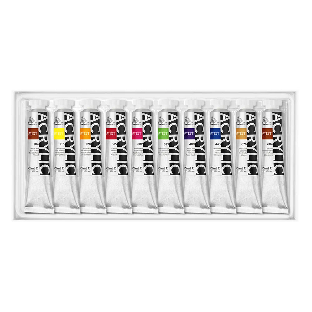 Set akrilnih boja Phoenix Artist 10 x 22 ml