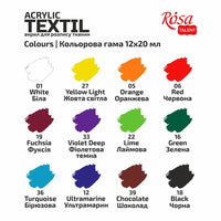 Set akrilnih boja za tekstil STYLE, ROSA TALENT | razni setovi