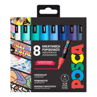 Set markera Posca PC-5M OCEAN, 1,8 – 2,5 mm – 8 kom