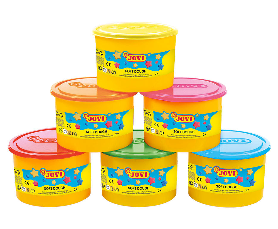 Set mase za modeliranje JOVI Soft Dough neonske boje 6 x 460 g