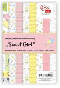 Set papira za scrapbooking Sweet Girl 21 x 29.7 cm — slika 1