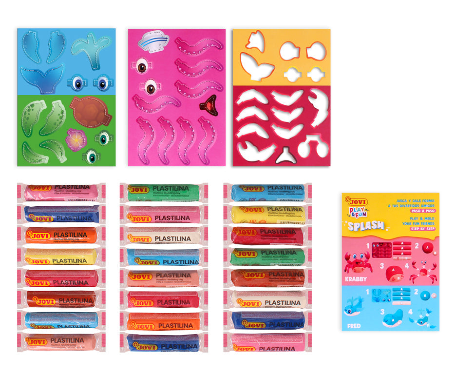 Set plastelina JOVI Play&Fun Splash 360 g u koferu
