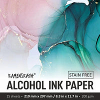 Set sintetičkih papira za alkoholne tinte KAMENSKAYA | različite veličine — slika 1