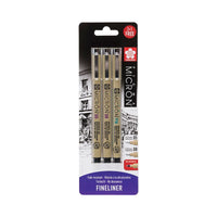 Set tehničkih olovaka SAKURA Pigma Micron - 3 komada / crna