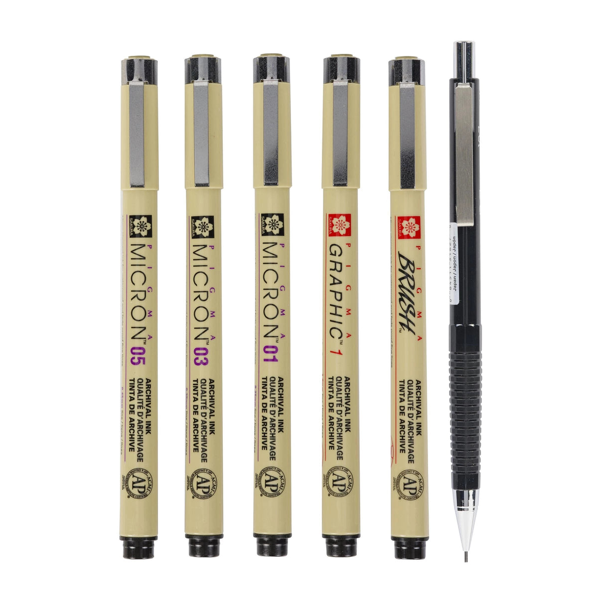 Set tehničkih olovaka Sakura Pigma Micron Manga - 6 kom / crna
