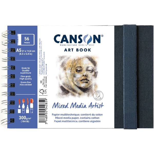 Skicblok CANSON Mix Media Art Book 300 g 56L 14 x 21 cm u tvrdom uvezu