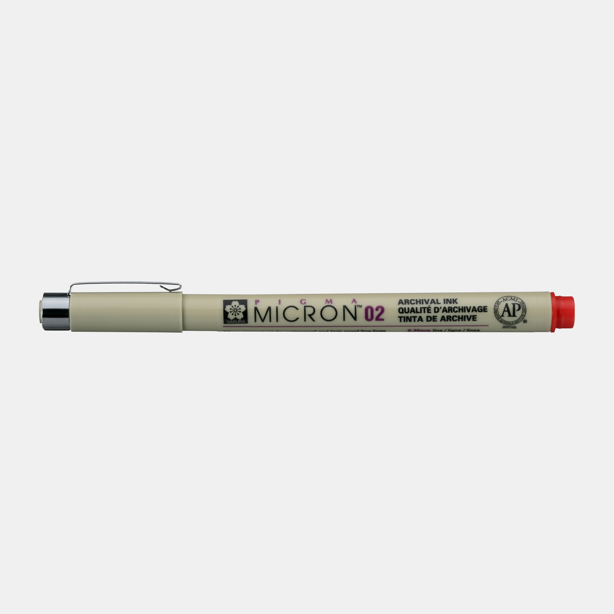 Flomaster za tehničko crtanje SAKURA Pigma Micron RED | izaberite debljinu – 02 0,30 mm