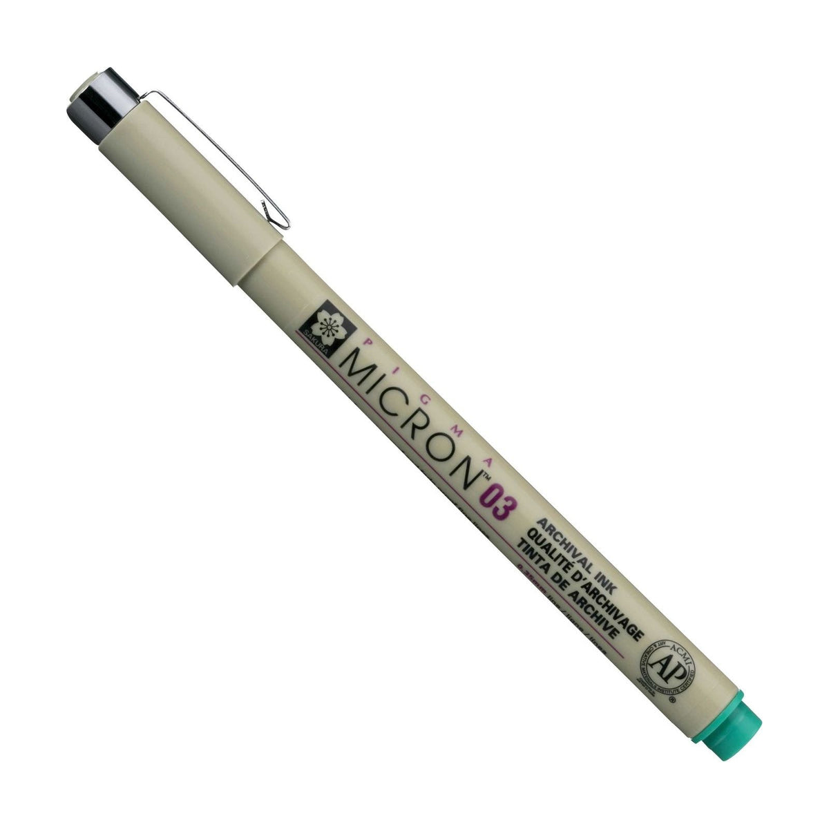 Flomaster za tehničko crtanje SAKURA Pigma Micron GREEN | izaberite debljinu – 03 0,35 mm