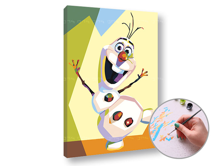 Slikanje po brojevima FROZEN OLAF | niska zahtjevnost — slika 2