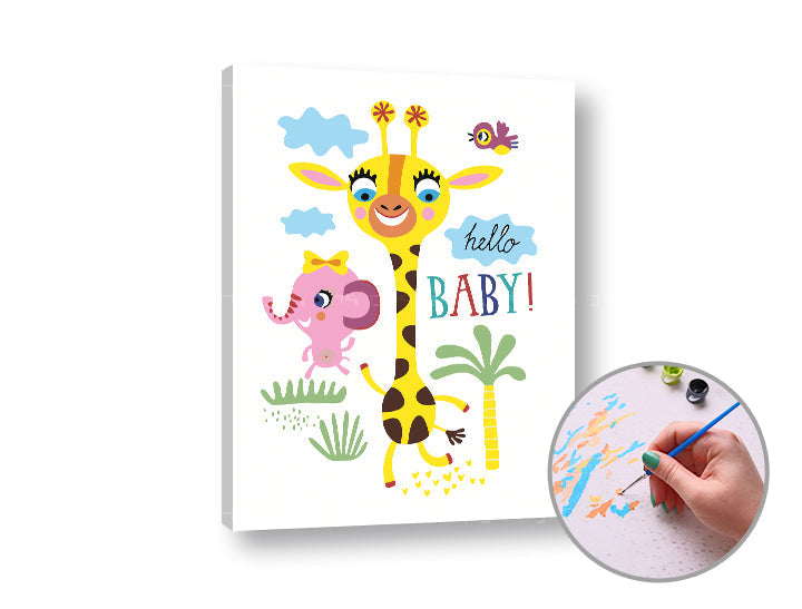 Slikanje po brojevima HELLO BABY | niska zahtjevnost — slika 2