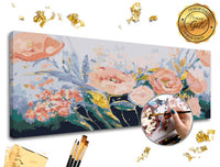 Slikanje po brojevima PREMIUM GOLD | Ružičasti vrt — slika 1