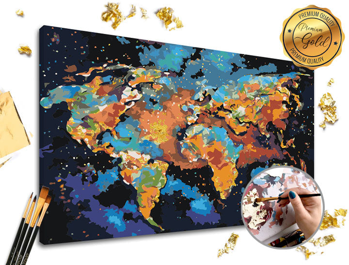Slikanje po brojevima PREMIUM GOLD | Šareni svijet — slika 2