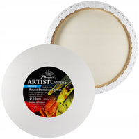 Slikarsko platno na okviru Phoenix, okruglo, 350 g/m², promjer 15 – 105 cm (osnovna veličina 20 cm, odaberite veličinu)