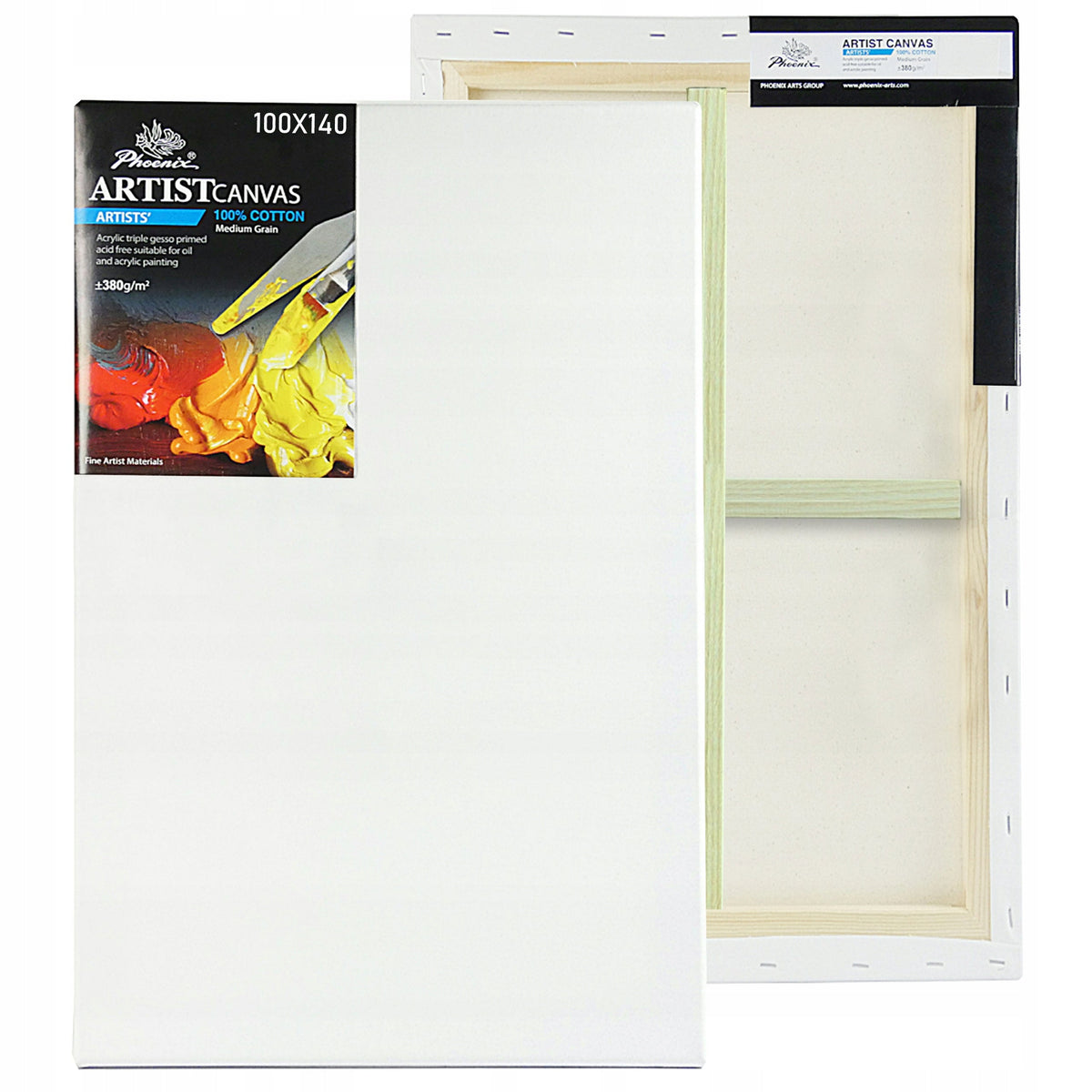 Slikarsko platno Phoenix na okviru, 3,8 cm, 380 g/m², dimenzije 24–100 cm, do 160 cm – odaberite dimenziju