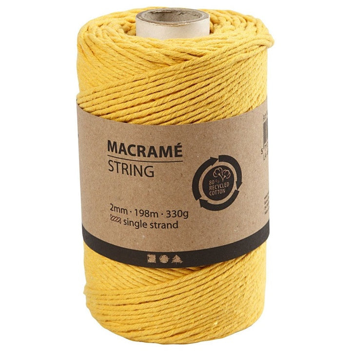Špaga za makrame 2 mm x 198 m | razne boje - žuta