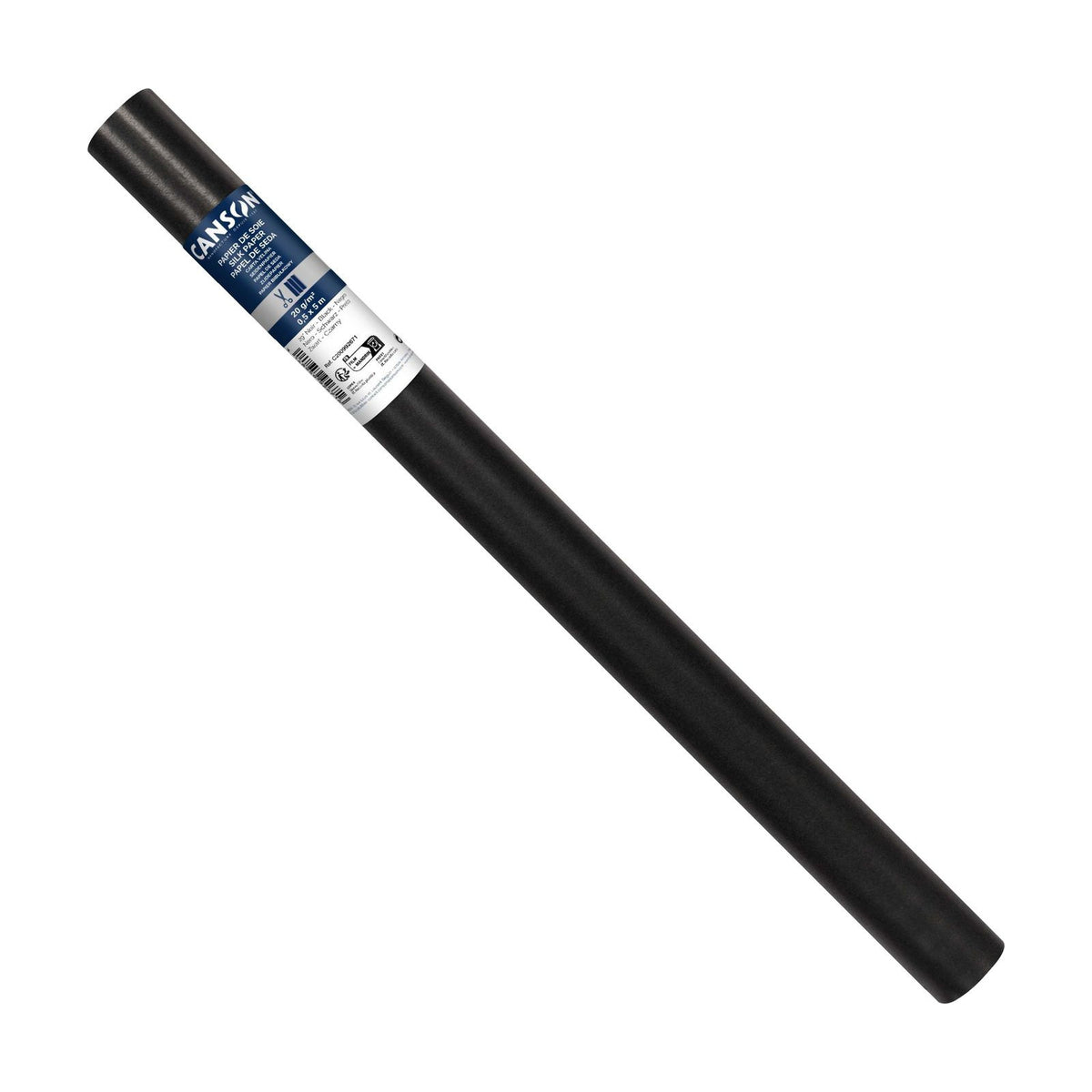 Svileni papir CANSON u roli - 50 x 500 cm, 20 g – Crna
