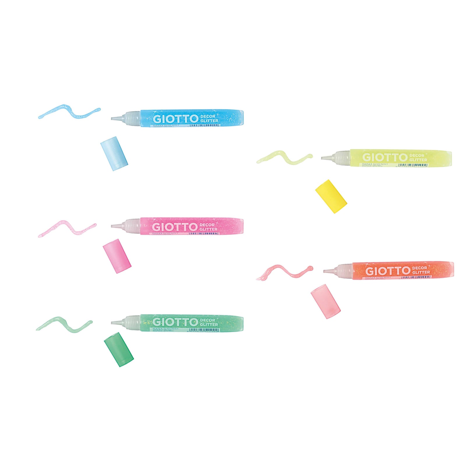 Svjetlucavo ljepilo GIOTTO Glitter Glue neonske boje 5 x 10 g