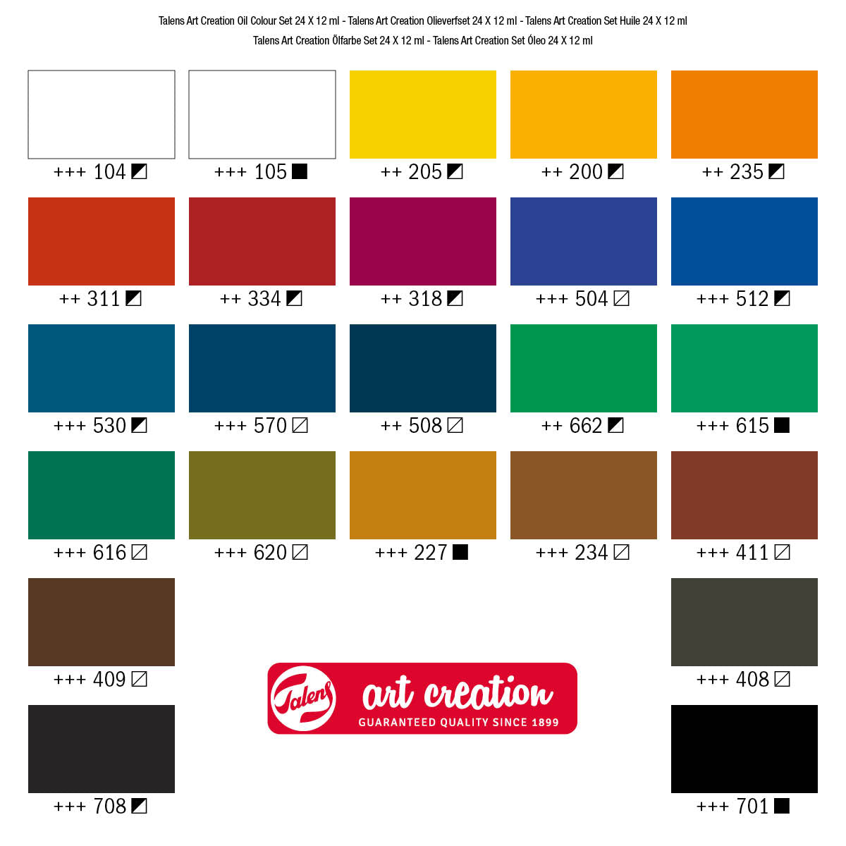Set uljanih boja ROYAL TALENS Art Creation 24 x 12 ml