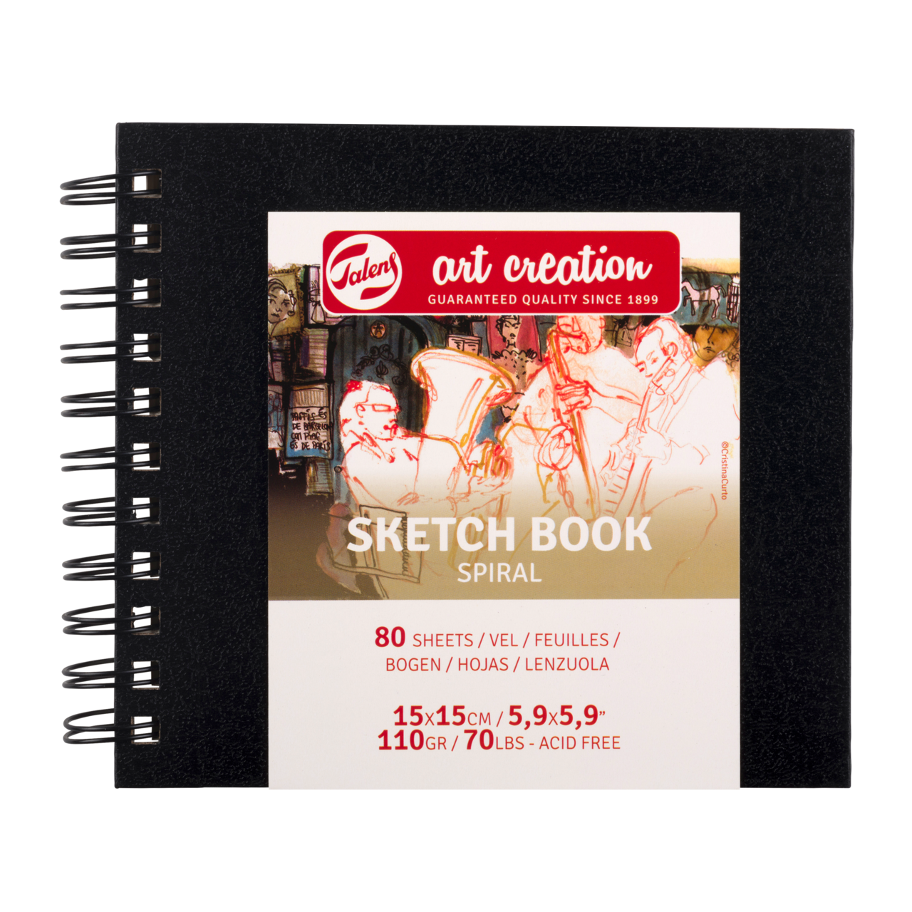 Blok za skiciranje ROYAL TALENS Art Creation 15 x 15 cm, 110 g/m², 80 listova