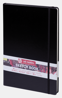 Blok za skiciranje Talens Art Creation Black 21 x 30 cm, 140 g/m2, 90 listova, tvrdi uvez