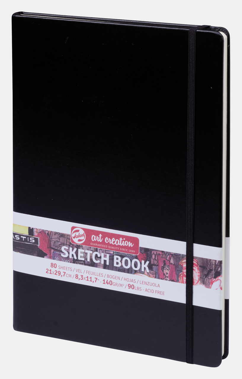 Blok za skiciranje Talens Art Creation Black 21 x 30 cm, 140 g/m2, 90 listova, tvrdi uvez