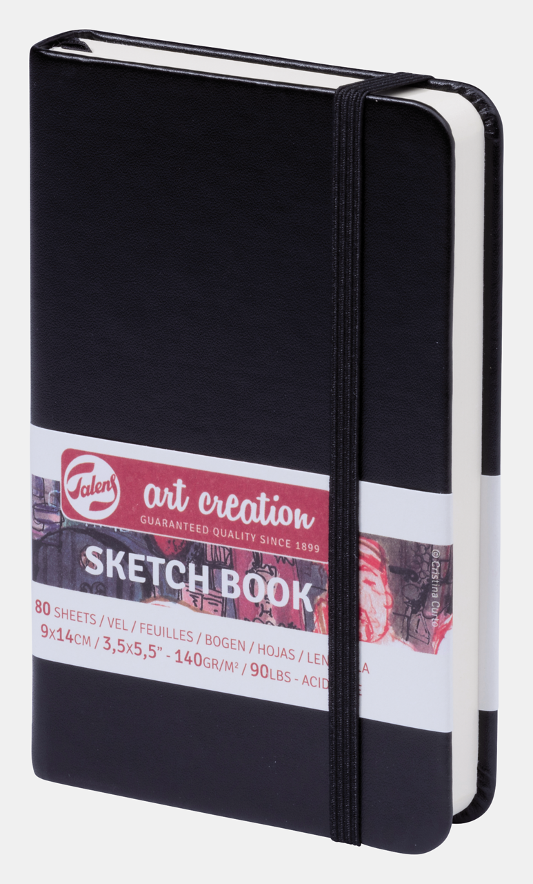 Blok za skiciranje ROYAL TALENS Art Creation Black 9 x 14 cm, 140 g, 90 listova