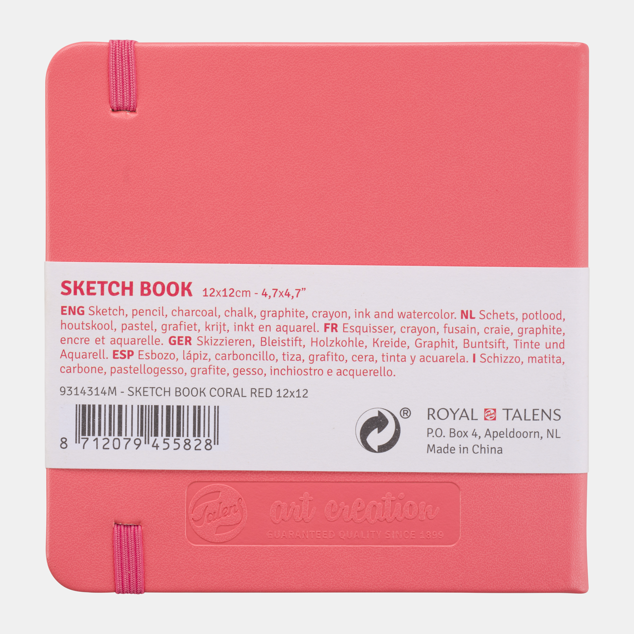 Blok za skiciranje Talens Art Creation Coral 12 x 12 cm, 140 g, 80 listova, tvrdi uvez