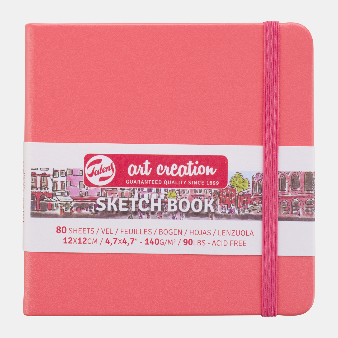Blok za skiciranje Talens Art Creation Coral 12 x 12 cm, 140 g, 80 listova, tvrdi uvez