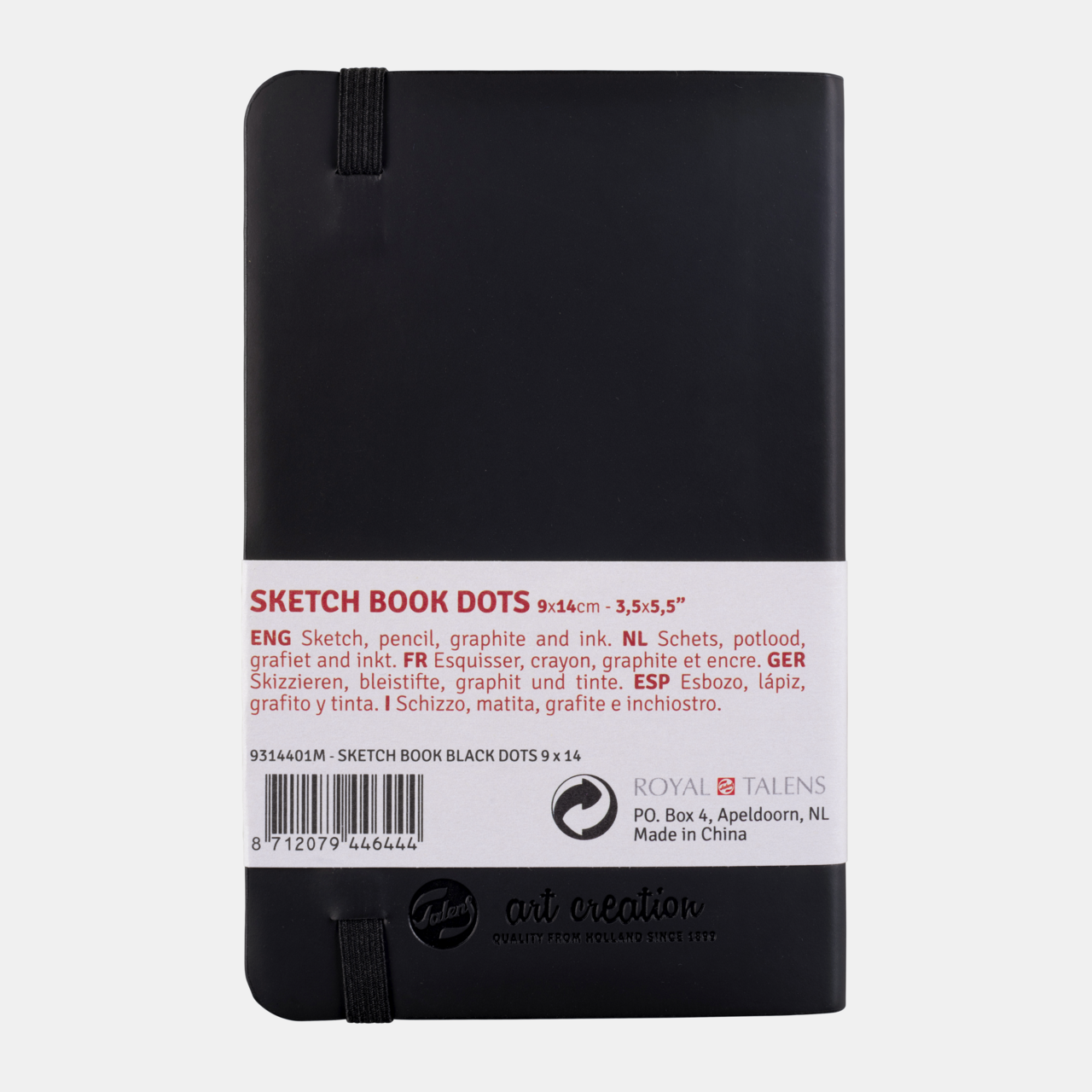 Skic blok ROYAL TALENS Talens Art Creation DOT Black 9 x 14 cm, 80 listova