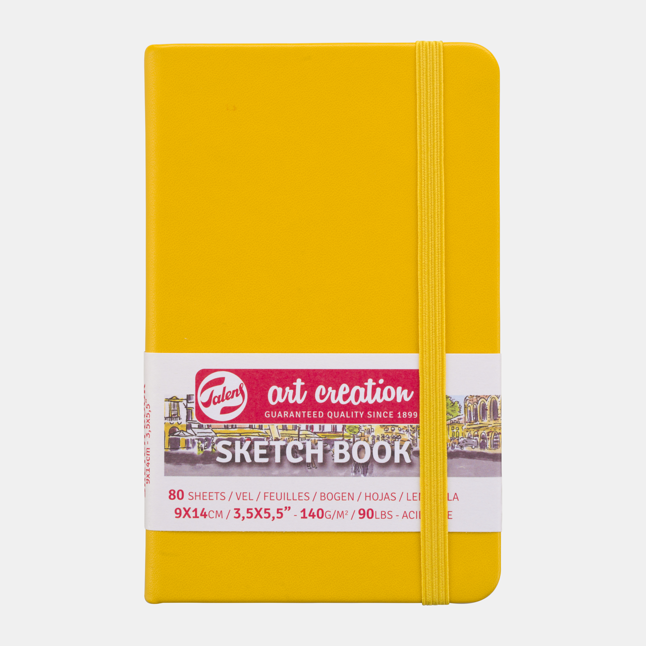 Blok za skiciranje Talens Art Creation Golden Yellow 9 x 14 cm, 140 g, 80 listova - tvrdi uvez