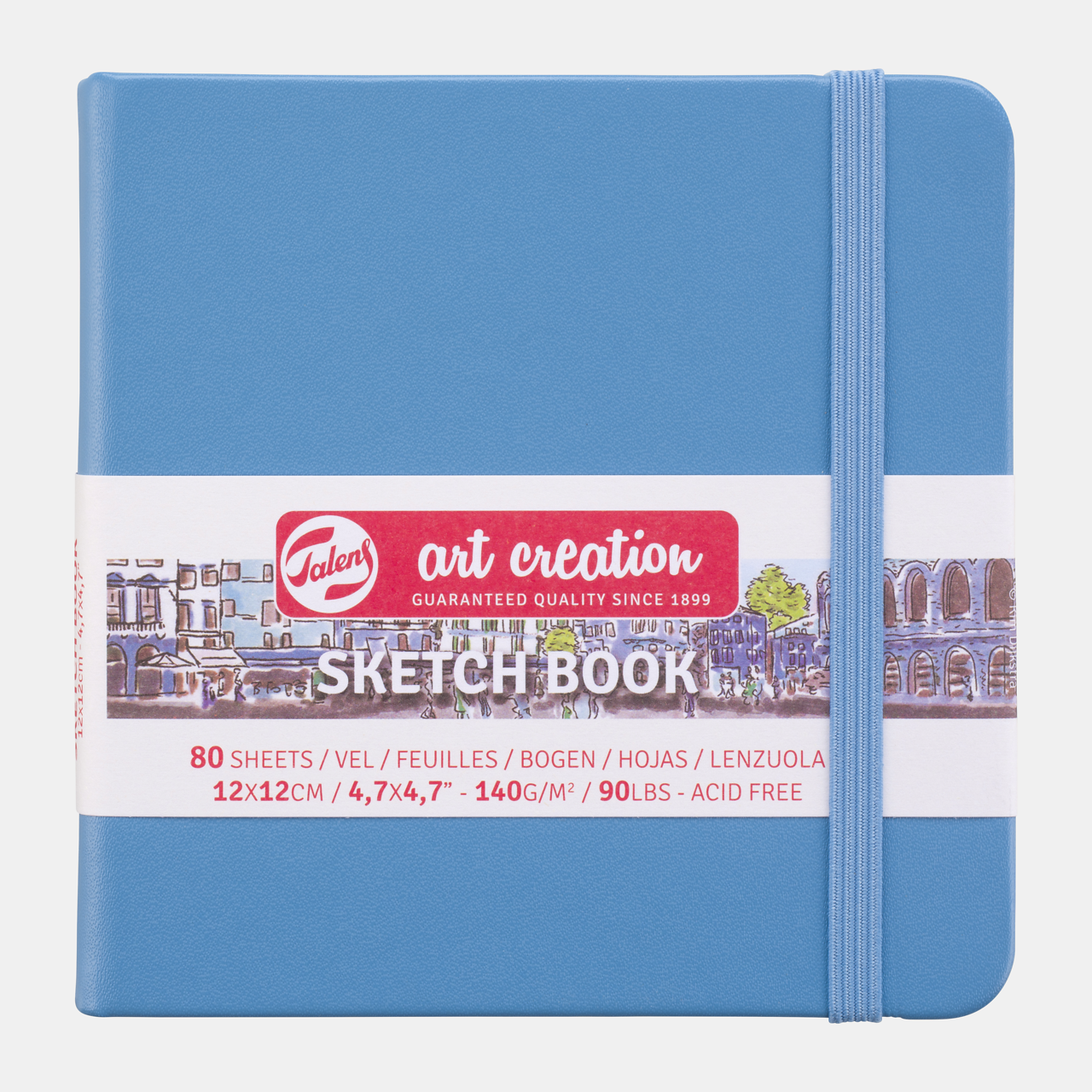 Blok za skiciranje Talens Art Creation Light Blue 12 x 12 cm, 140 g, 80 listova