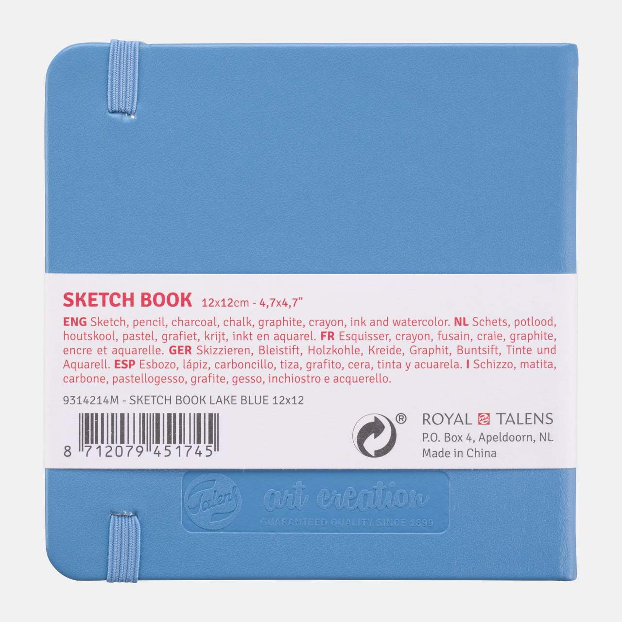 Blok za skiciranje Talens Art Creation Light Blue 12 x 12 cm, 140 g, 80 listova