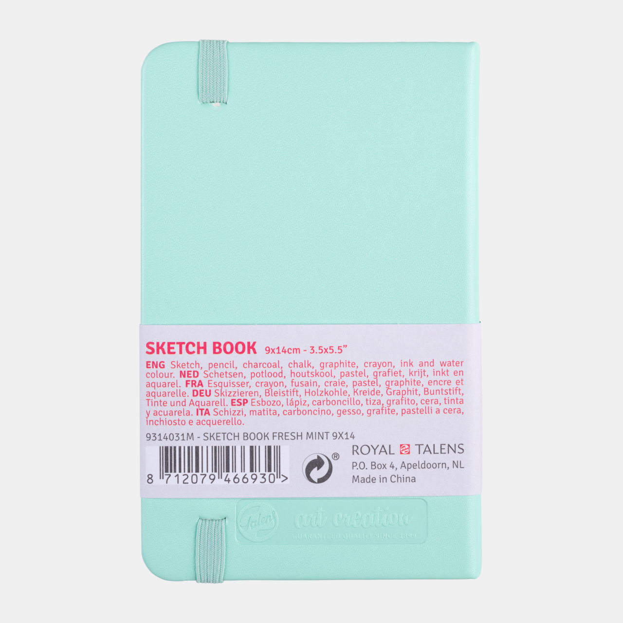 Skic blok Talens Art Creation Mint 9 x 14 cm, 140 g, 80 listova - tvrdi uvez