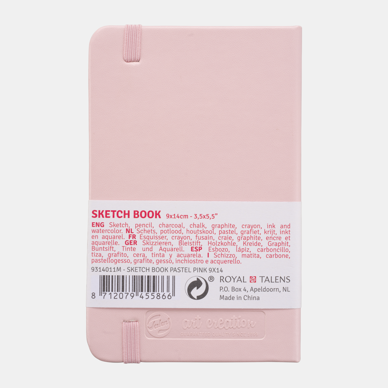 Blok za skiciranje ROYAL TALENS Art Creation Pastel Pink 9 x 14 cm, 140 g, 90 listova, tvrdi uvez