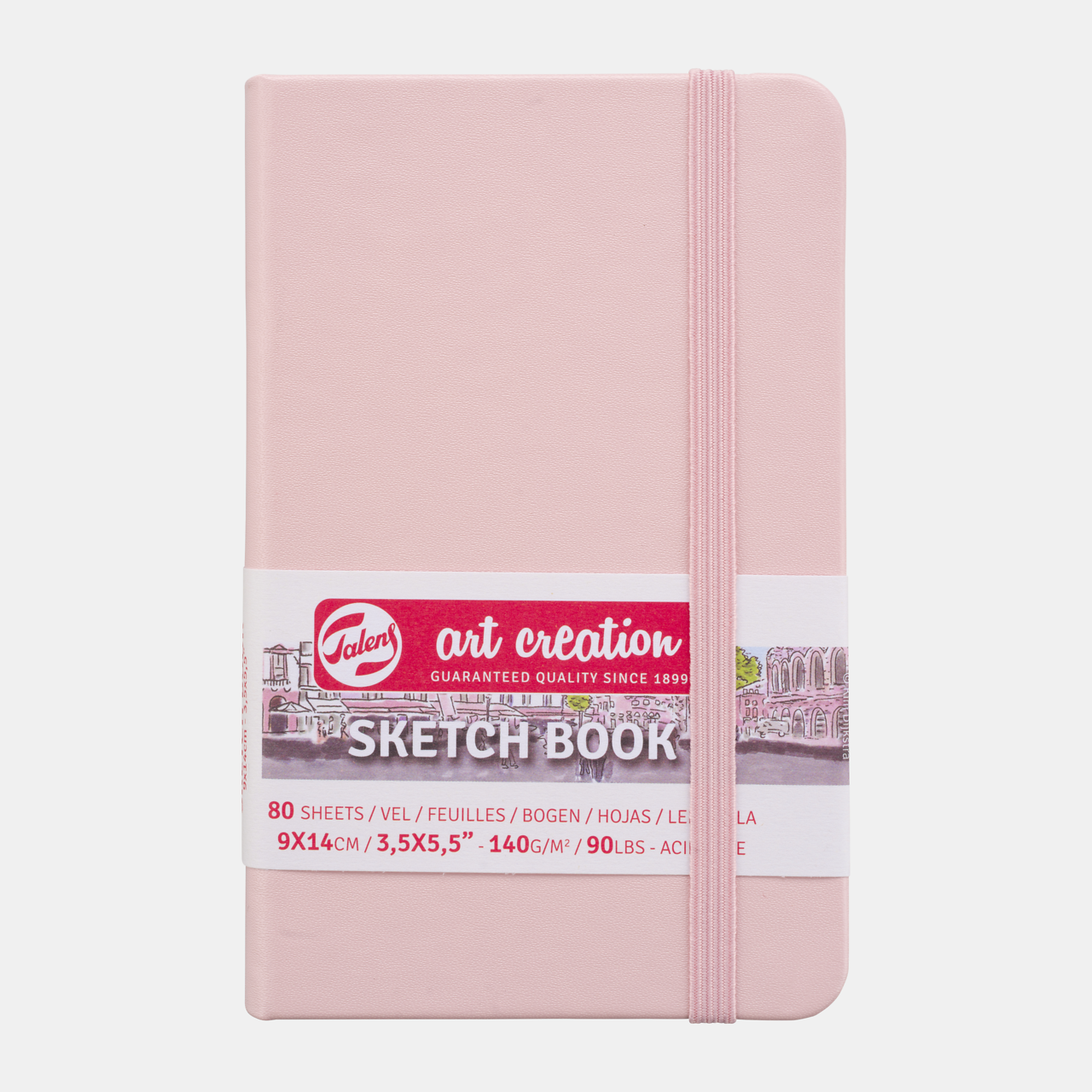 Blok za skiciranje ROYAL TALENS Art Creation Pastel Pink 9 x 14 cm, 140 g, 90 listova, tvrdi uvez