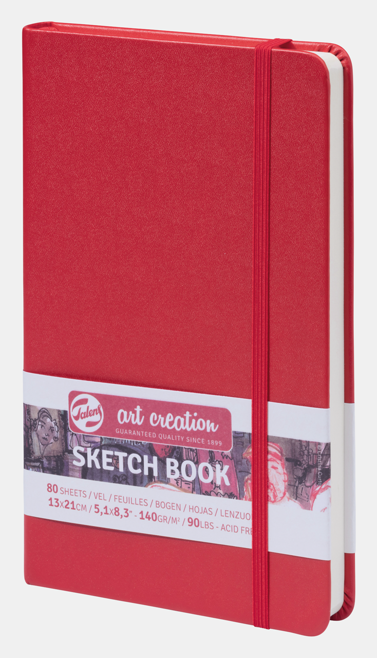 Blok za skiciranje Talens Art Creation Red 13 x 21 cm, 140 g, 80 listova, tvrdi uvez