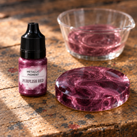 Tekući metalik pigment za smolu 5 ml – grimizno crvena (purpurno crvena)