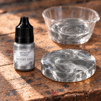 Tekući metalik pigment za smolu 5 ml – srebrna (srebrno siva)