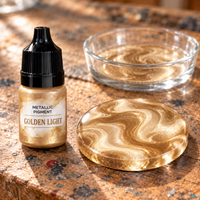 Tekući metalik pigment za smolu 5 ml – svijetlo zlatna (svijetlo zlatna)