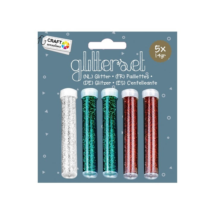 Trblietavé prášky Craft Sensations 5 x 5 gr | rôzne farby — obrázok 2