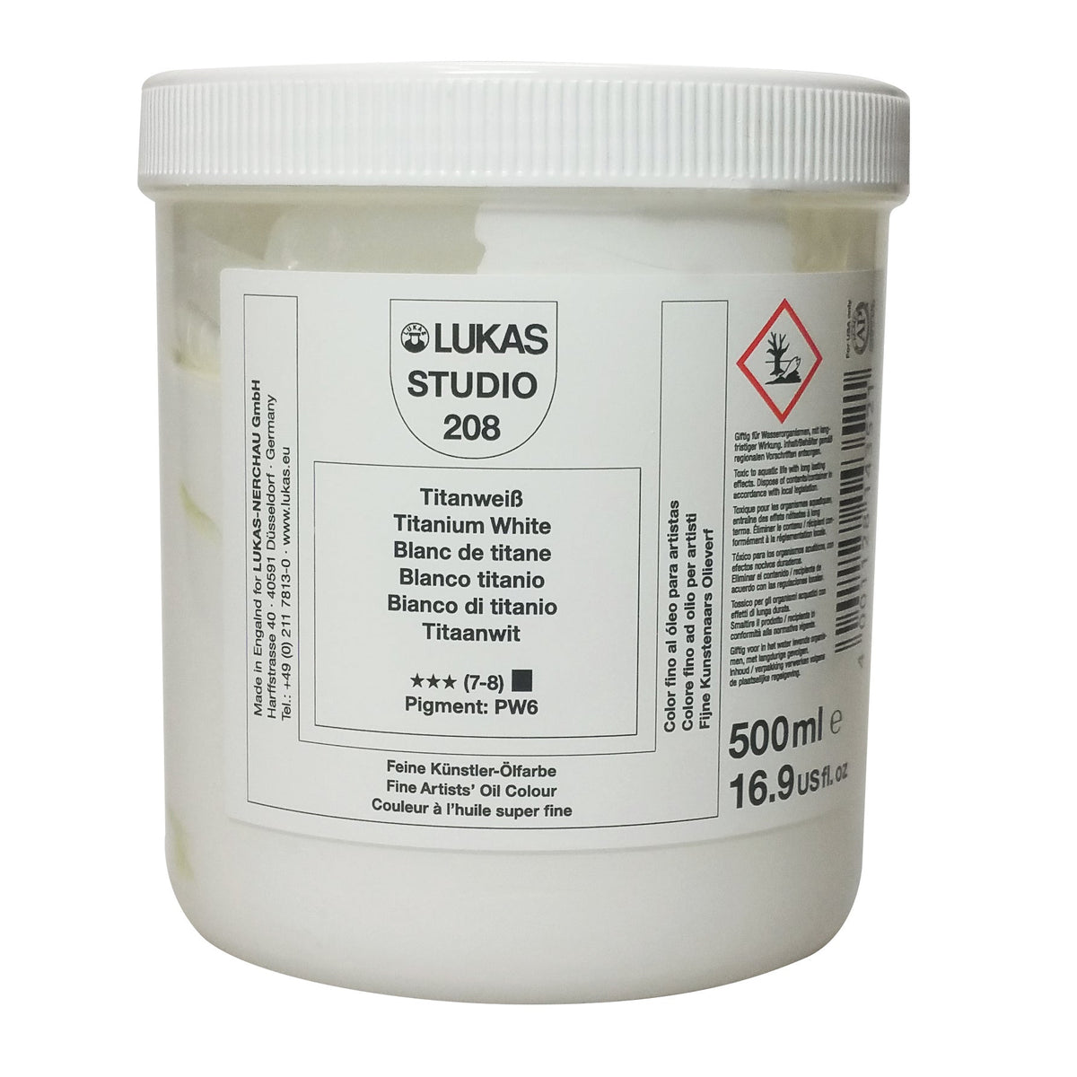 Uljana boja LUKAS Studio - 500 ml Titan bijela