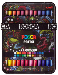 Posca KPA-100 24C voštane pastele, set, miks boja