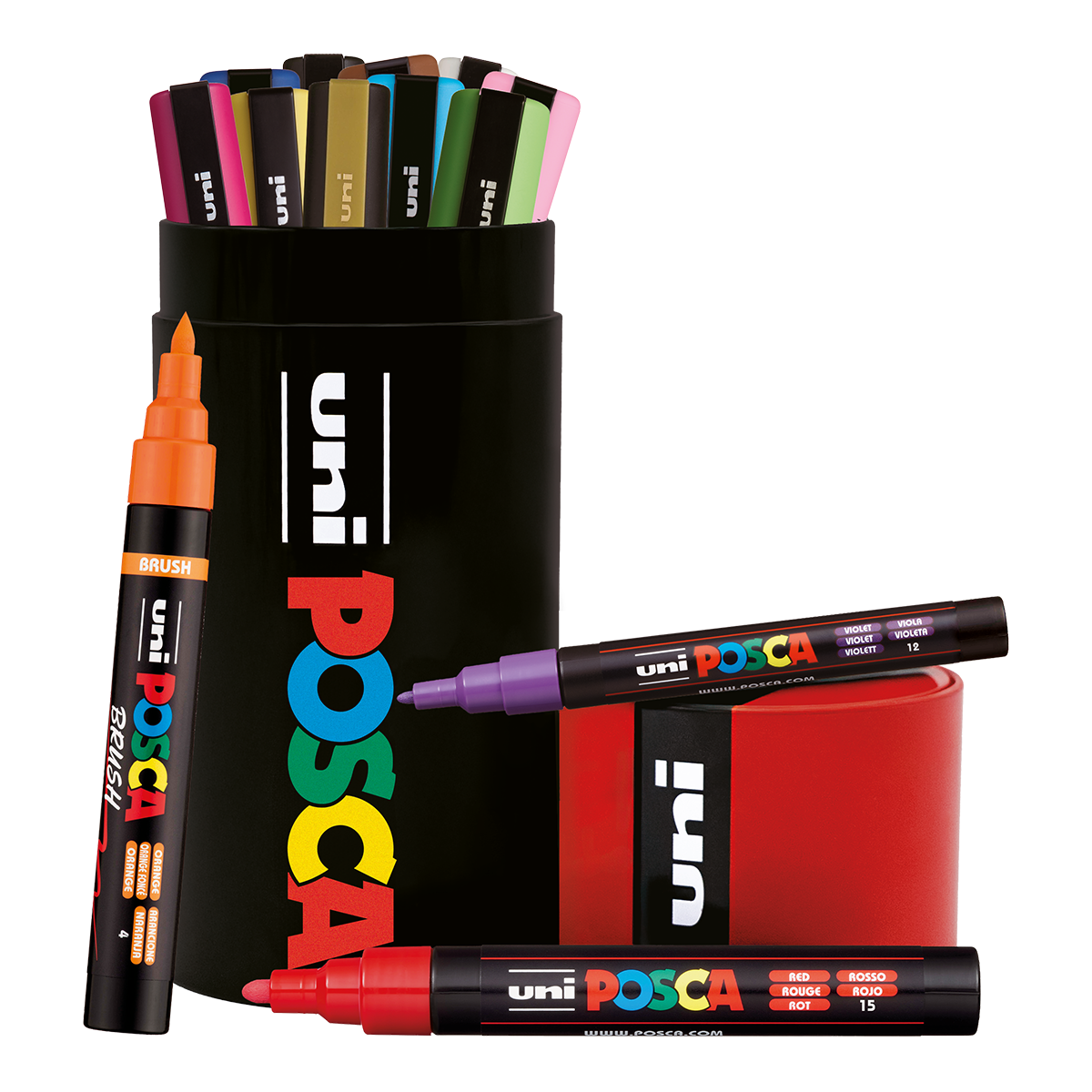Posca kombinirani set markera u limenoj kutiji – 13 kom (PC-3M, PC-5M, PC-5BR)