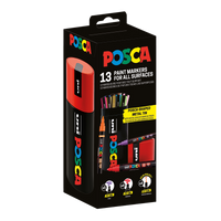 Posca kombinirani set markera u limenoj kutiji – 13 kom (PC-3M, PC-5M, PC-5BR)