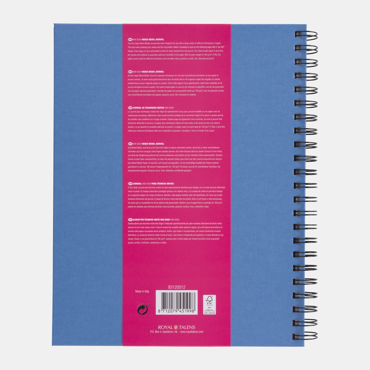 ROYAL TALENS Van Gogh Mix Media blok 160 g/m² 50L A5 lijepljen