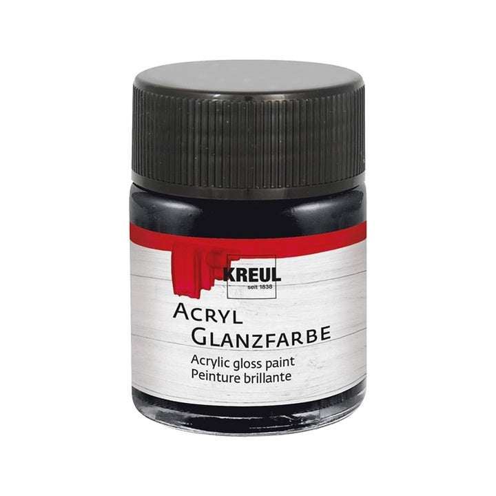 Sjajna akrilna boja KREUL 50 ml – crna