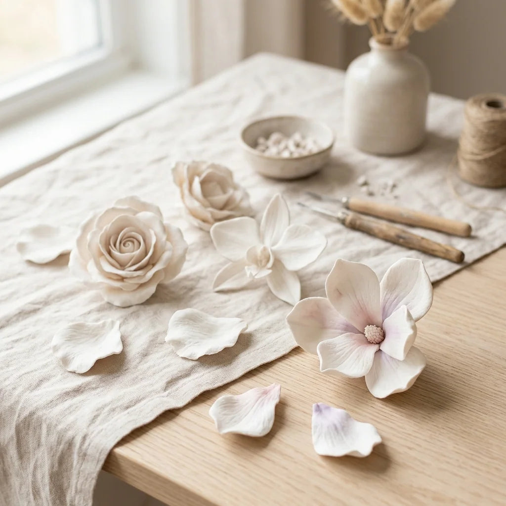 Nježni cvjetovi od lagane mase Cloudy Clay